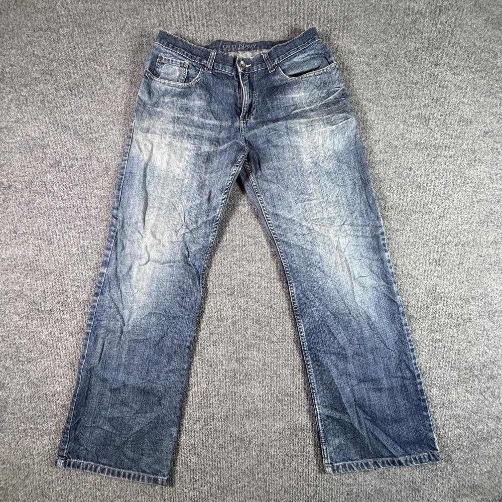 Old Navy Straight Jeans Men's 32x32 Blue Cotton Denim Faded Workwear Streetwear